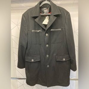 NWT GUESS Military Style Coat With Zip Out Lining